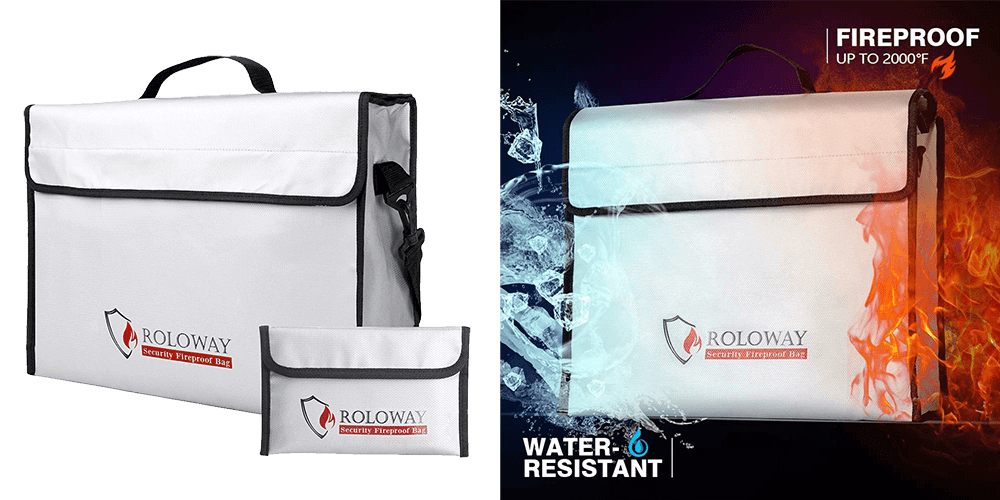 Store your documents in a Fireproof / waterproof bag