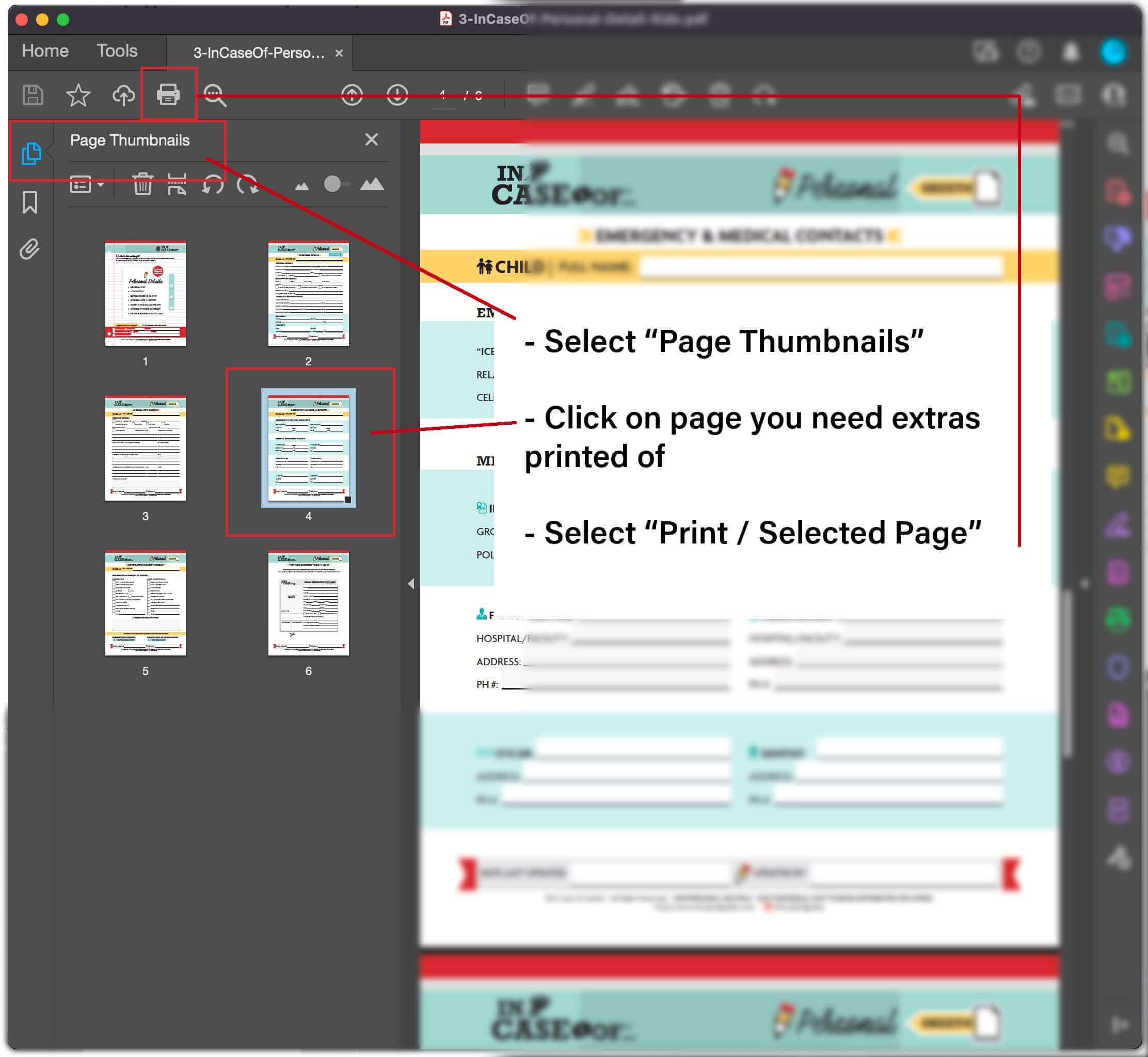 View How to Print an extra guide page from the pdf here